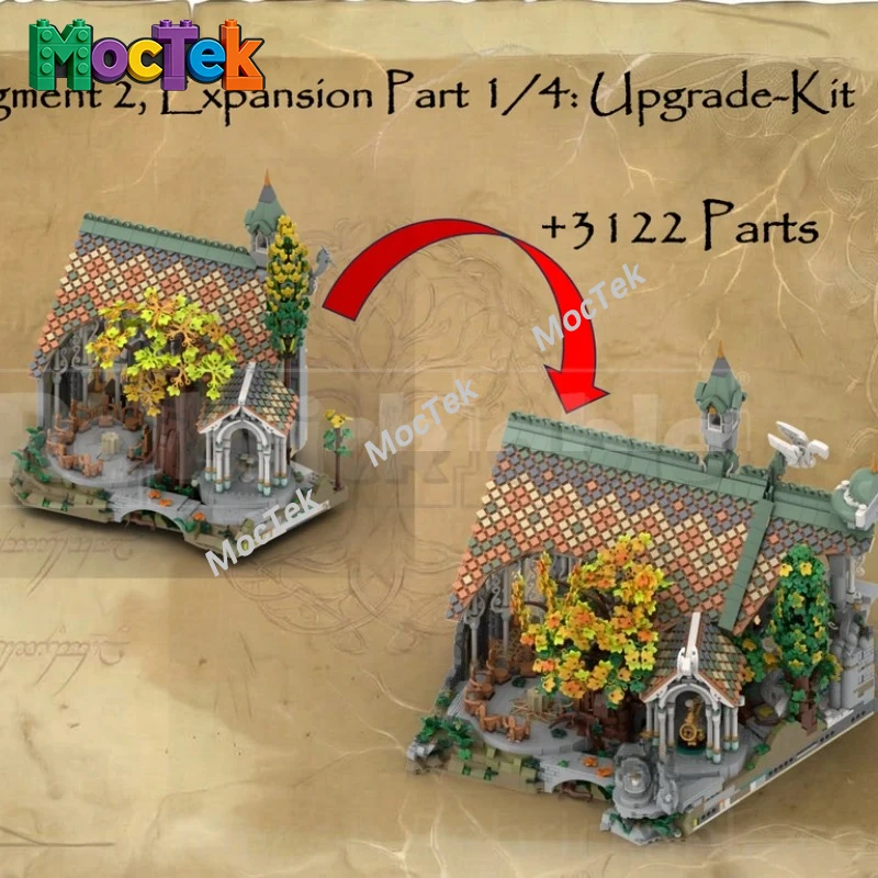

Elven Style Stone Manor Expansion Bricks Hidden Valley Elf Manor Supplementary Parts for Fantasy Scene Collectors 3122PCS