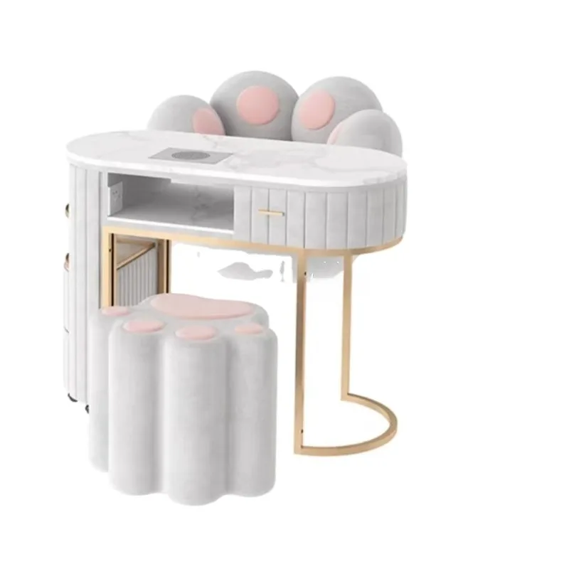 

Beauty wholesale manicure table with cloud seat nails salon furniture manicure table and chair set from China