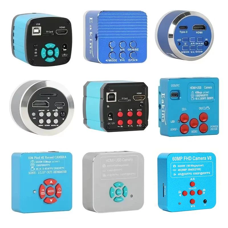 55MP 48MP 24MP 60FPS 4K HDMI USB Type C Video Microscope Camera C MOUNT Microscopio Lab Phone Tablet BGA IC Soldering Repair