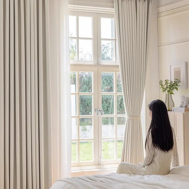 Gold Floral Curtain Thickened Blackout Curtains for Balconies Living Rooms Sunscreen Heat Insulation Bedroom Drapes Customized