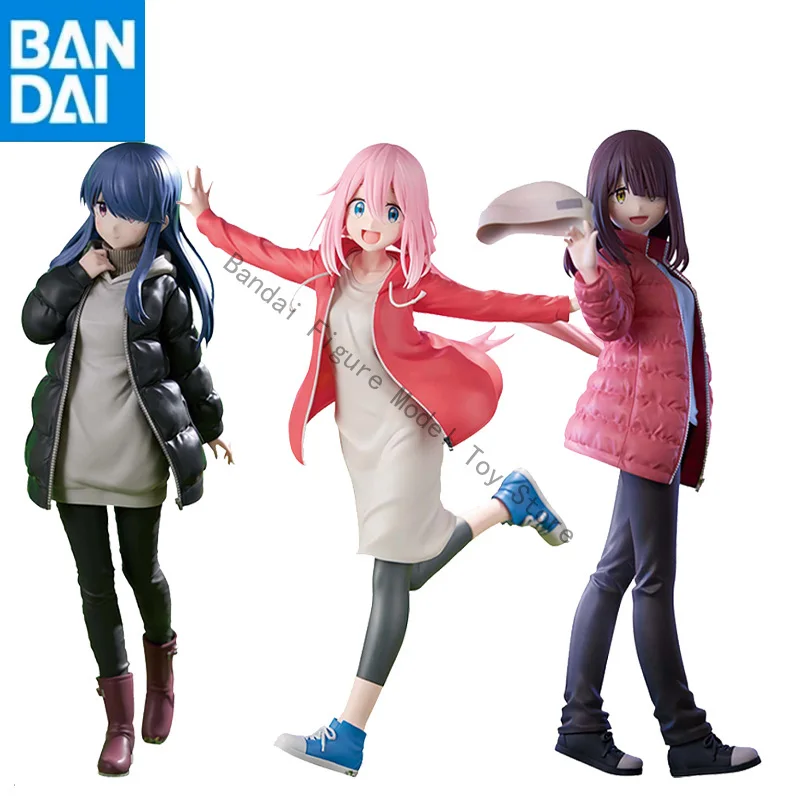 

BANDAI NAMCO BANPRESTO in stock Original Genuine LAID-BACK CAMP Rin Shima Kagamihara Nadeshiko and Ayano Toki PVC Figure model
