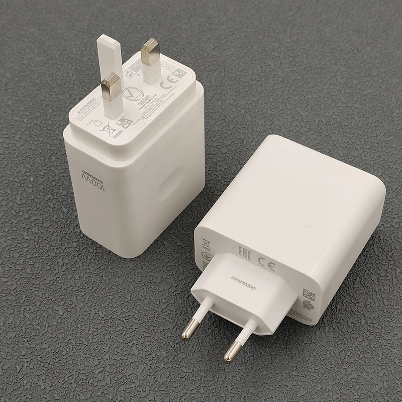 100W For Oneplus Supervooc Fast Charger EU UK USB A Power Adapter Type C Cable For One Plus 1+ 15 14 13 12R 11R 10 Pro Ace 3V 5