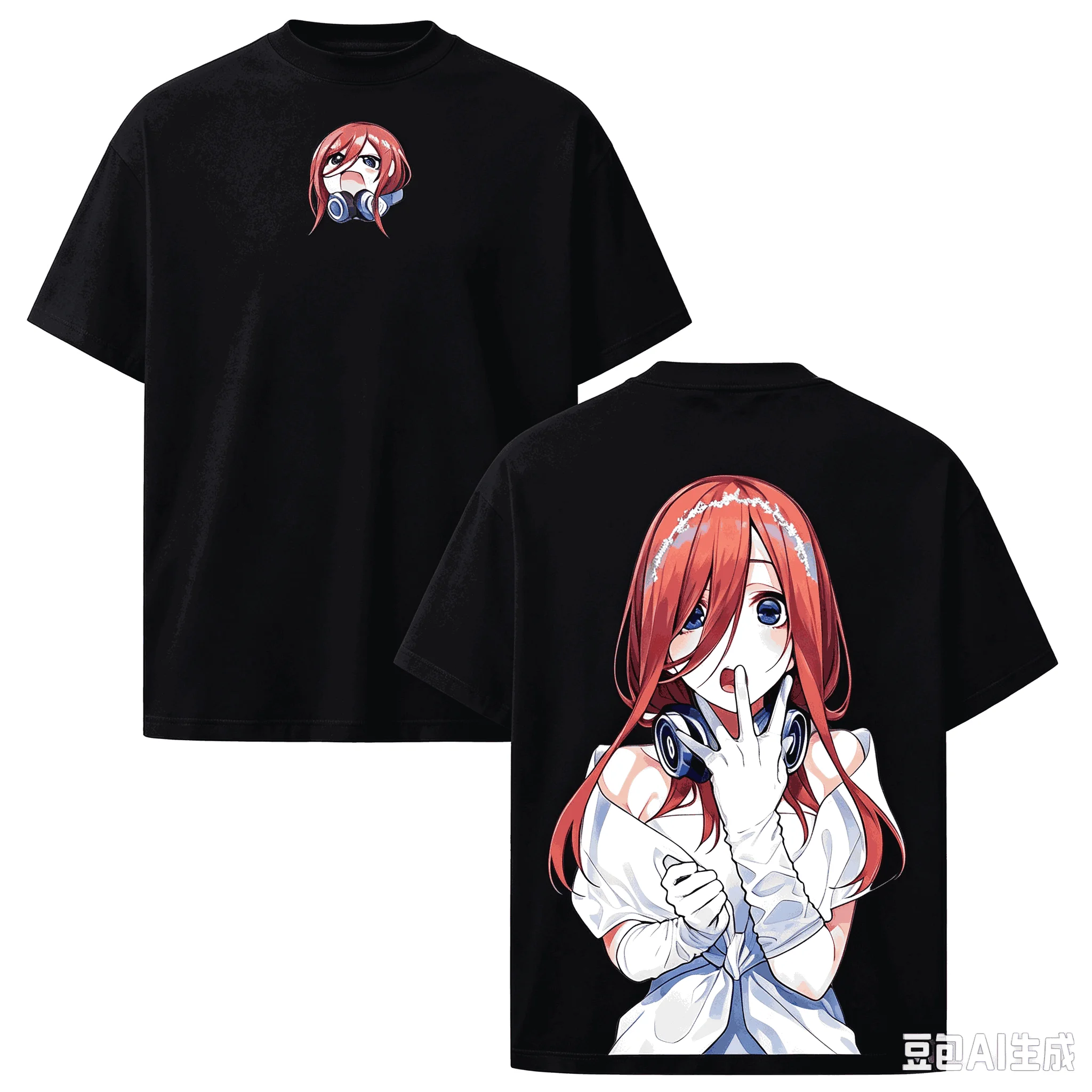 Heißer Verkauf Anime The Quintessential Quintuplets Miku Nakano Print T-Shirt Unisex Rundhals Freizeit T-Shirt Harajuku Rundhals-T-Shirt – Detail 2