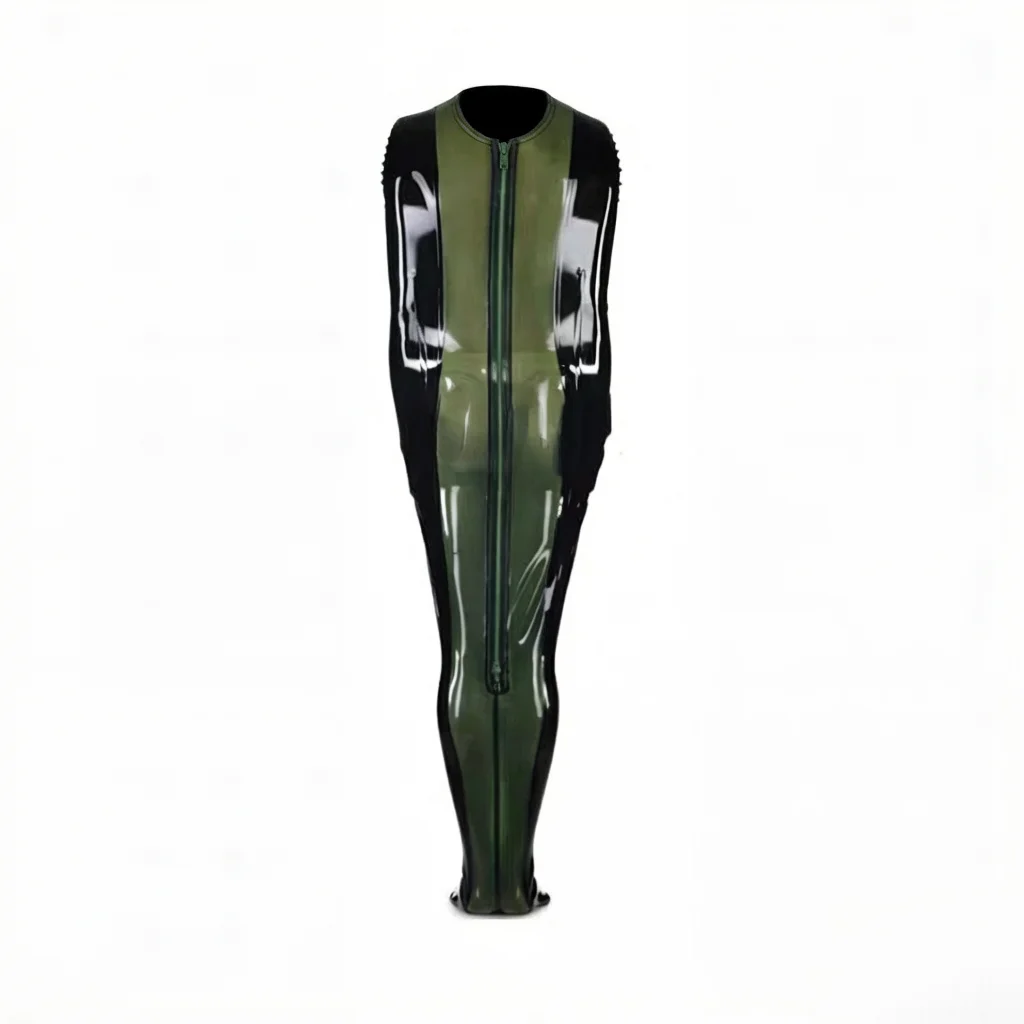 Full-Body Customized Latex Vacuum Suits Handmade Rubber Cosplay Body Bag with zipper