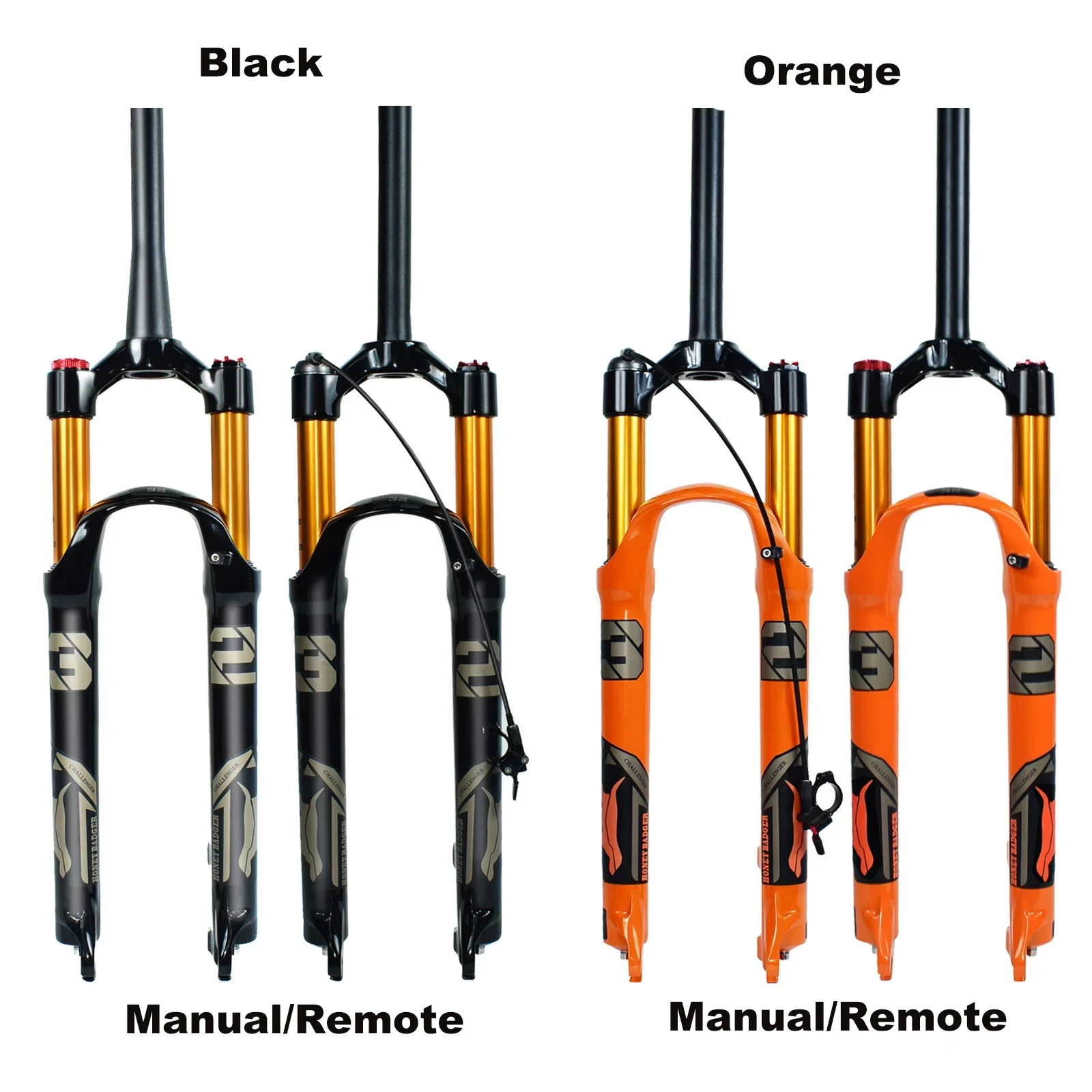 Mountain bike shock-absorbing front fork 26 27.5 29 inch magnesium alloy Pneumatic Fork straight /cone tube dirt bike air fork