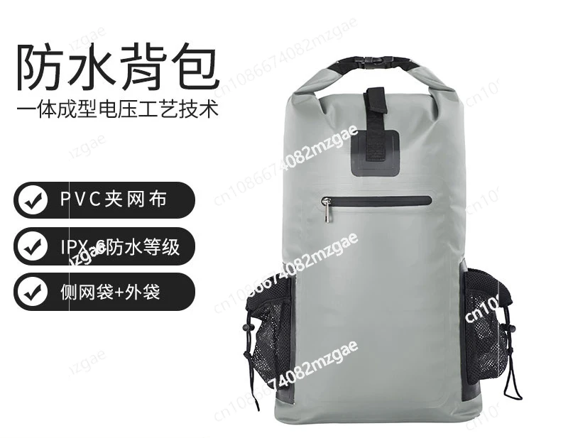 Cycling Backpack, Outdoor Waterfall Traceability Stream Multi-functional Storage 50L Waterproof Bag Seaside Supplies