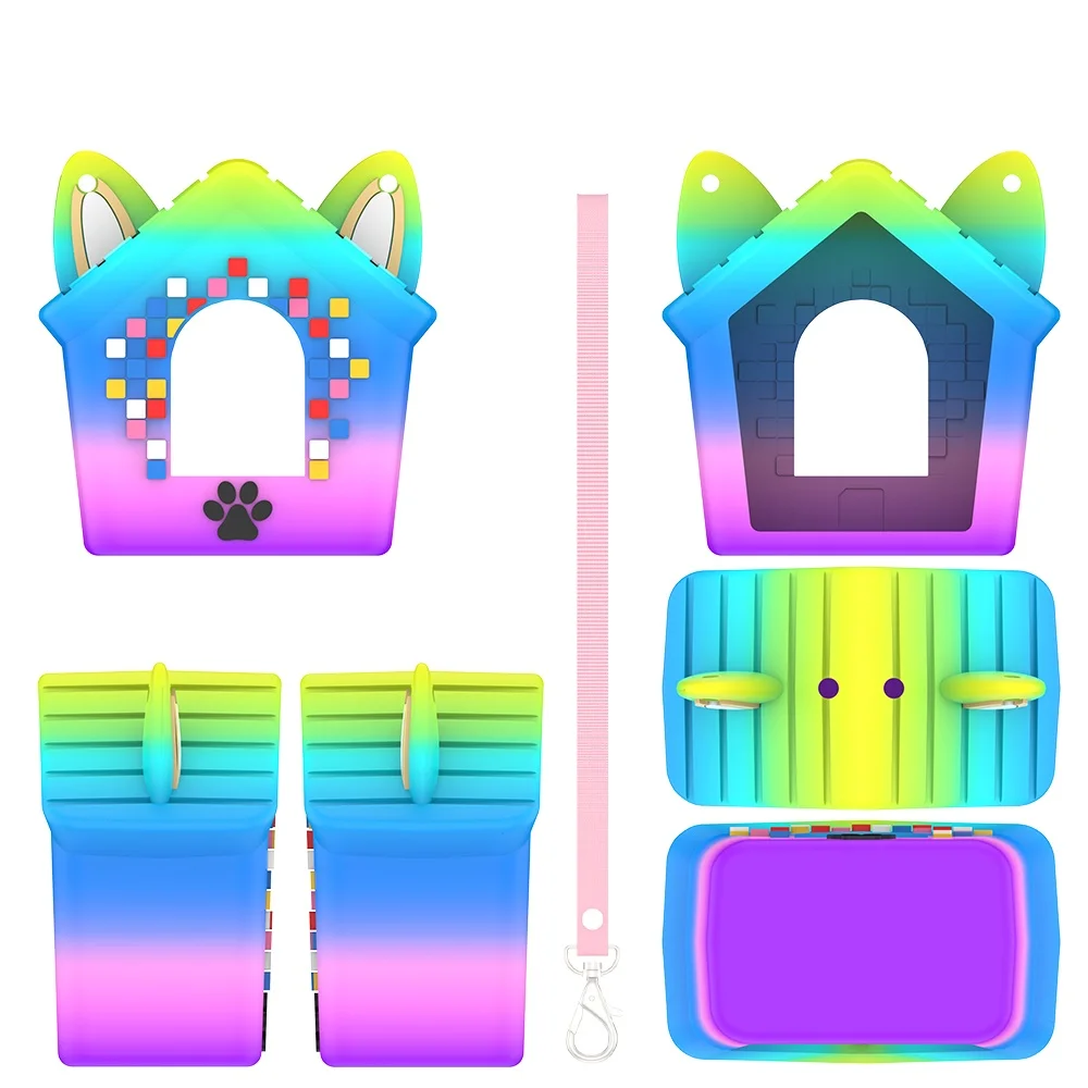 

For Bitzee Doghouse Gaming Console Protective Case with Lanyard - Silicone Soft Case