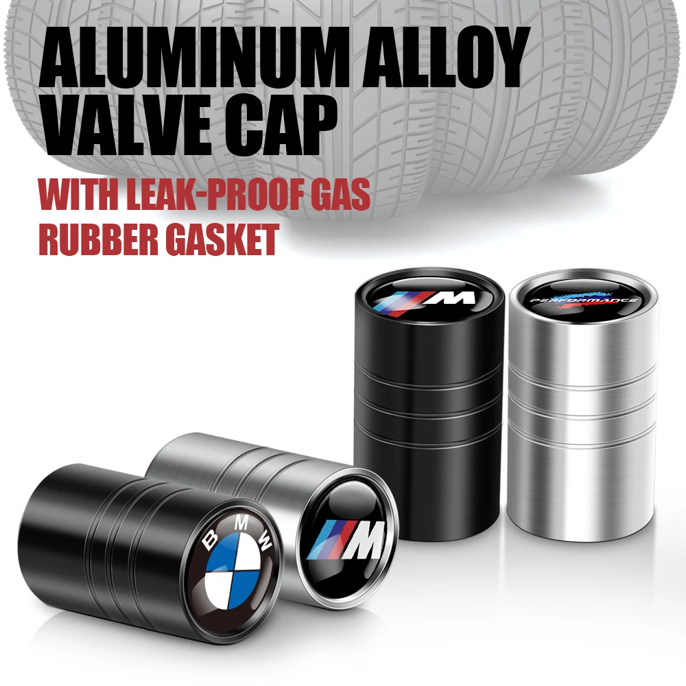 4PCS Metal Tire Valve Caps Car Tyre Dust Covers Accessories For BMW M Series X1 X3 X4 X6 E91 E30 E34 F02 E46 E90 E60 E36 E87 F20