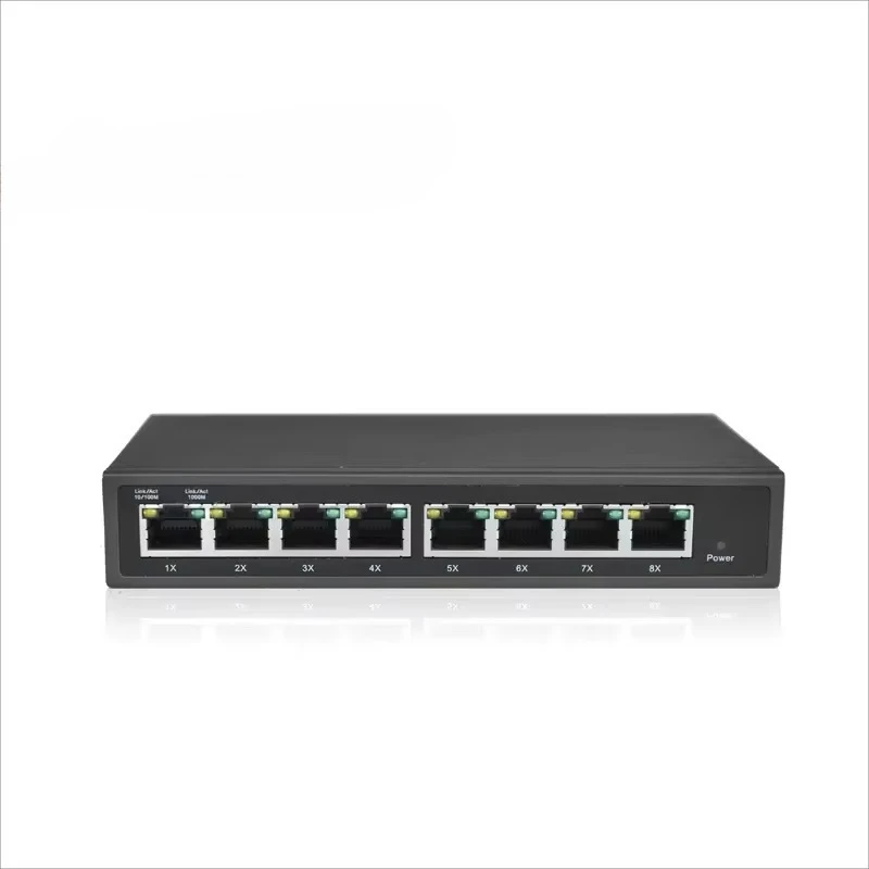 24V VLAN QoS IGMP 16Gbps Capacity 8 Port Gigabit Managed Passive PoE Network Switch with Web Management