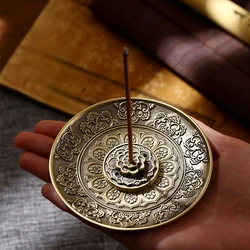 Dragon and Phoenix Bronze Incense Tray Twelve Zodiac Antique Thread Incense Holder Coil Incense Burner Indoor Sandalwood Stove