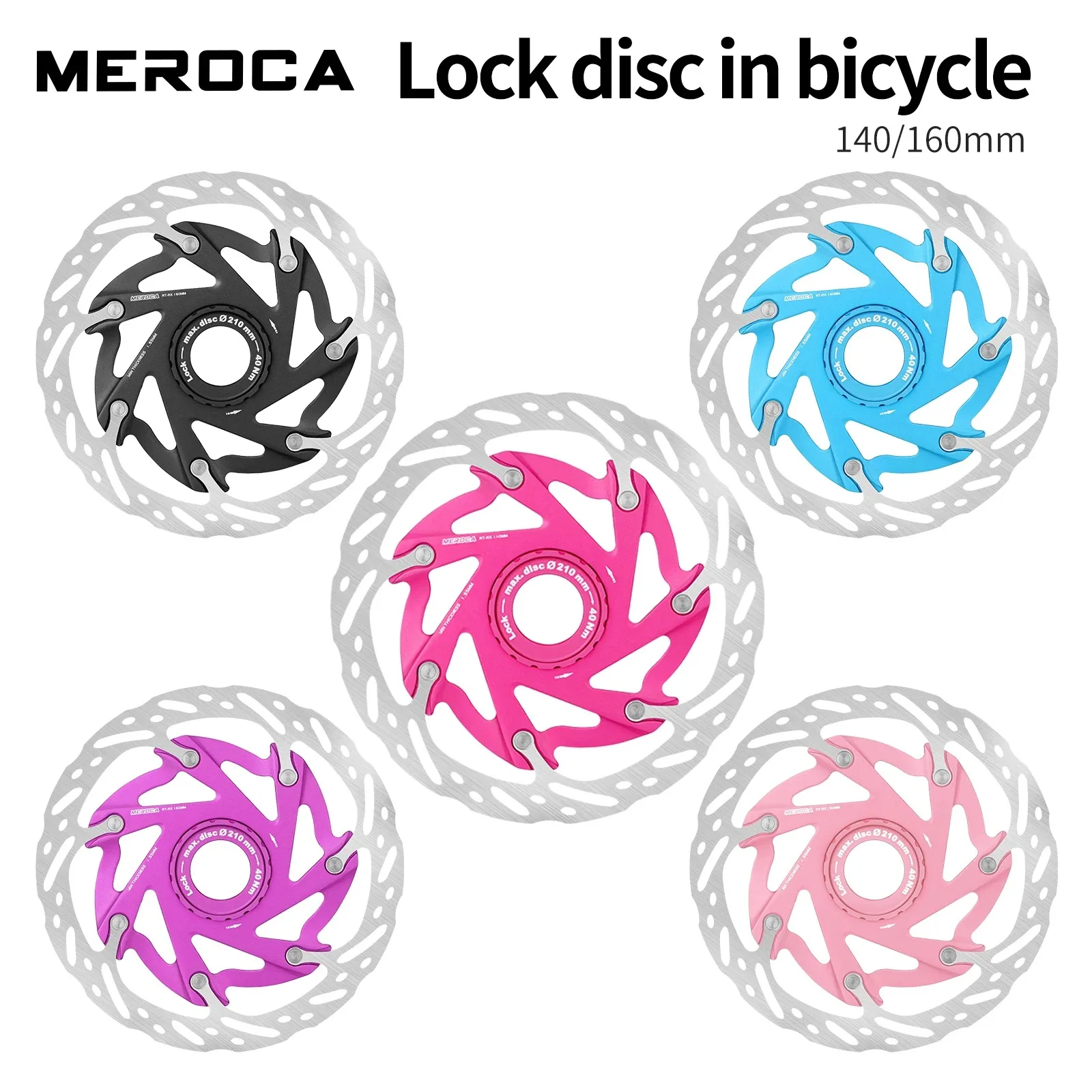 

MEROCA Bicycle Brake Disc XR 140/160mm Medium Lock Disc Road Bike Heat Dissipation Disc Brake Disc Mountain Bike Brake Disc