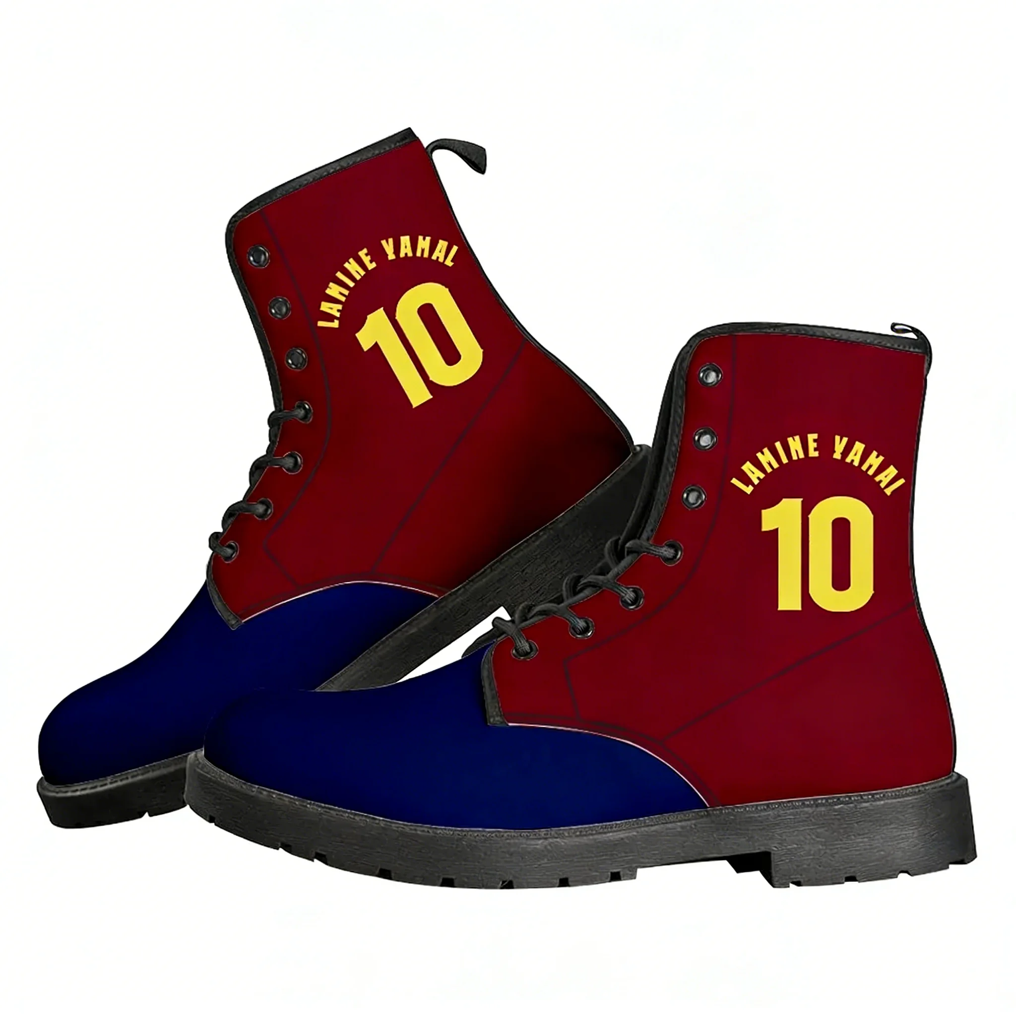 

Yamal No.10 Boots Mens Womens Teenager Leather Shoes Spain Soccer Star Casual Boot High Quality Couple Customize Shoe