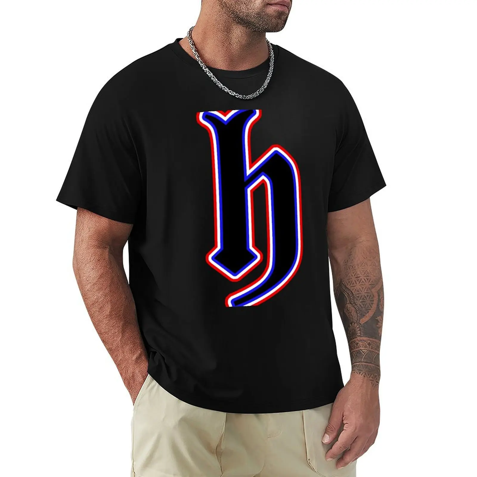 

Hajduk h in Old English T-Shirt summer tops cotton graphic tees mens t shirt graphic