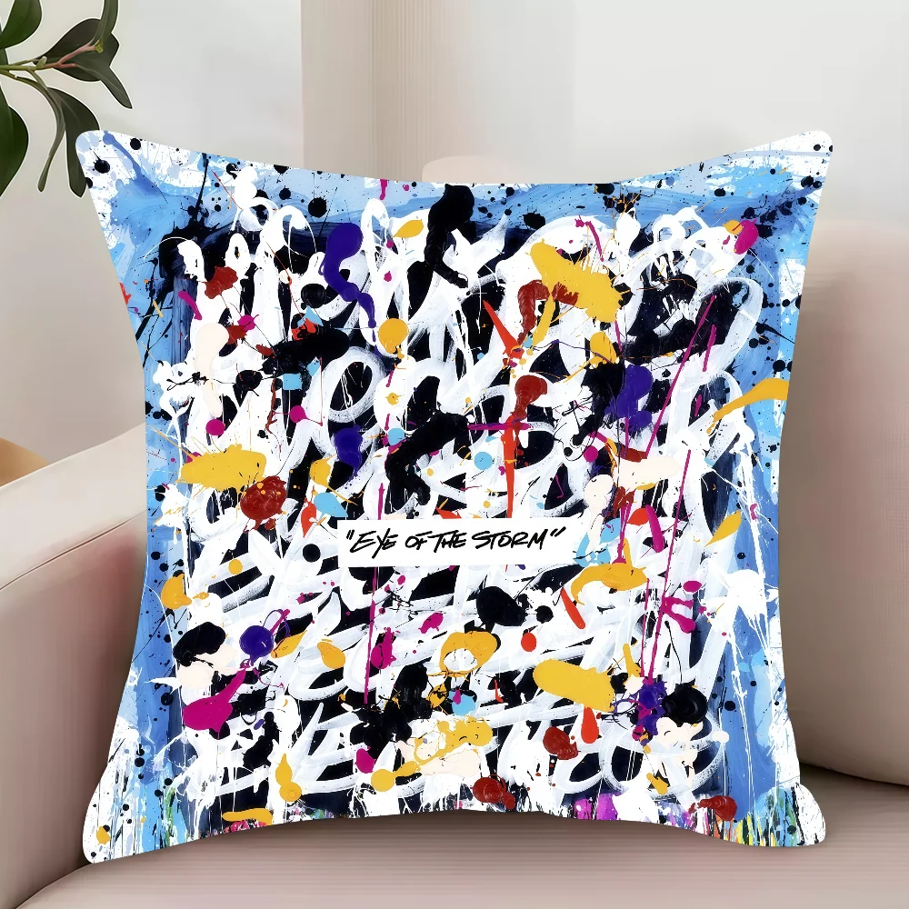 Band O-ONE OK R-ROCK Detox Pillow Case Decor Protective Covers Comfortable Soft For Sofa Living Room Home Office