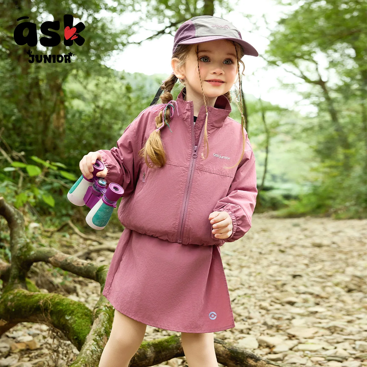 اسأل مجموعة تنورة خارجية كاجوال خفيفة الوزن للفتيات الصغيرات مكونة من قطعتين #2