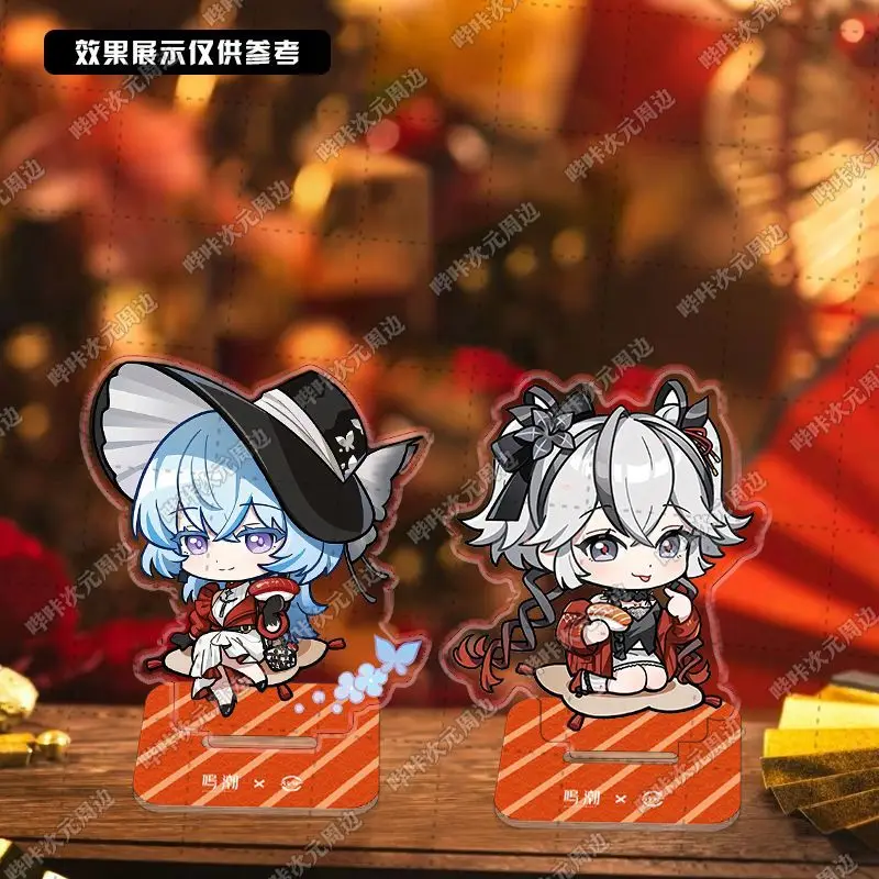 جديد أنيمي Wuthering موجات The Shorekeeper Camellya قلادة الاكريليك حامل الملحقات جمع الشكل سطح المكتب الحلي هدية