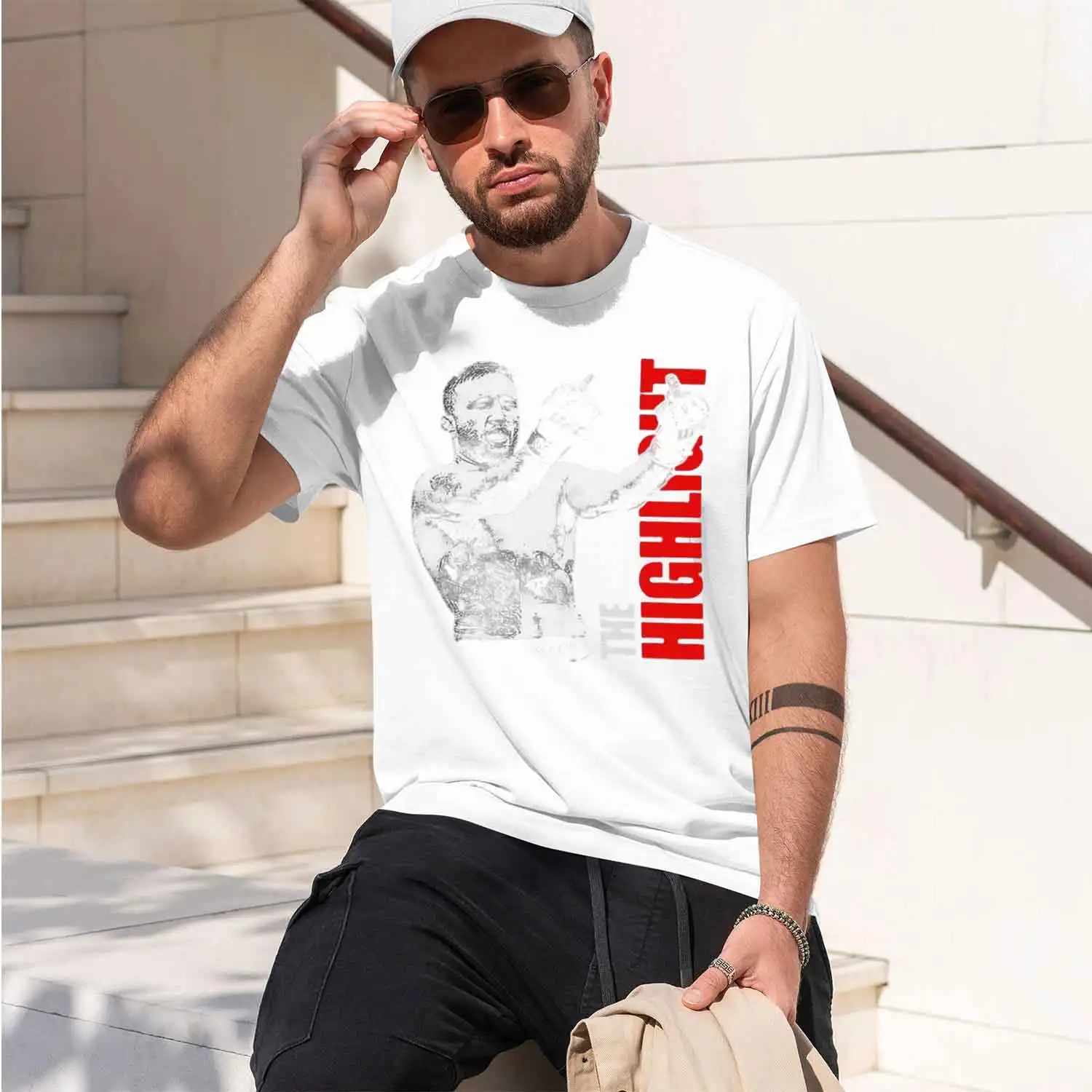 Graph Design Men's T-Shirt The Highlight Fighter Boxing Theme Summer Casual Wear Gift For Sports Fans 2026 New Model Short-sleev