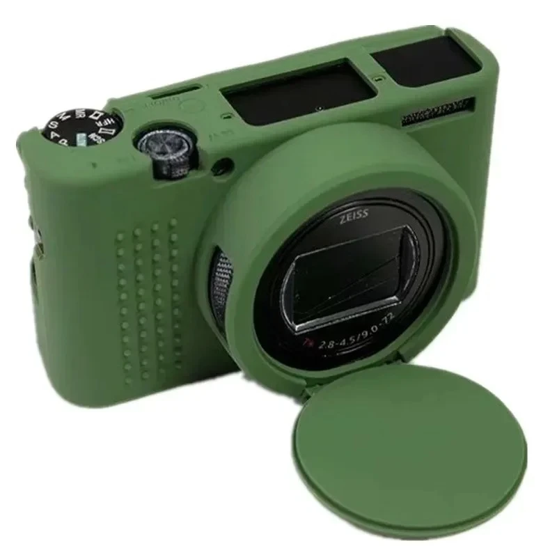Wear Resistant Silicone Skin Cover Portable Protective Camera Pouch+Free Tempered Film For Sony RX100 VII RX100M7