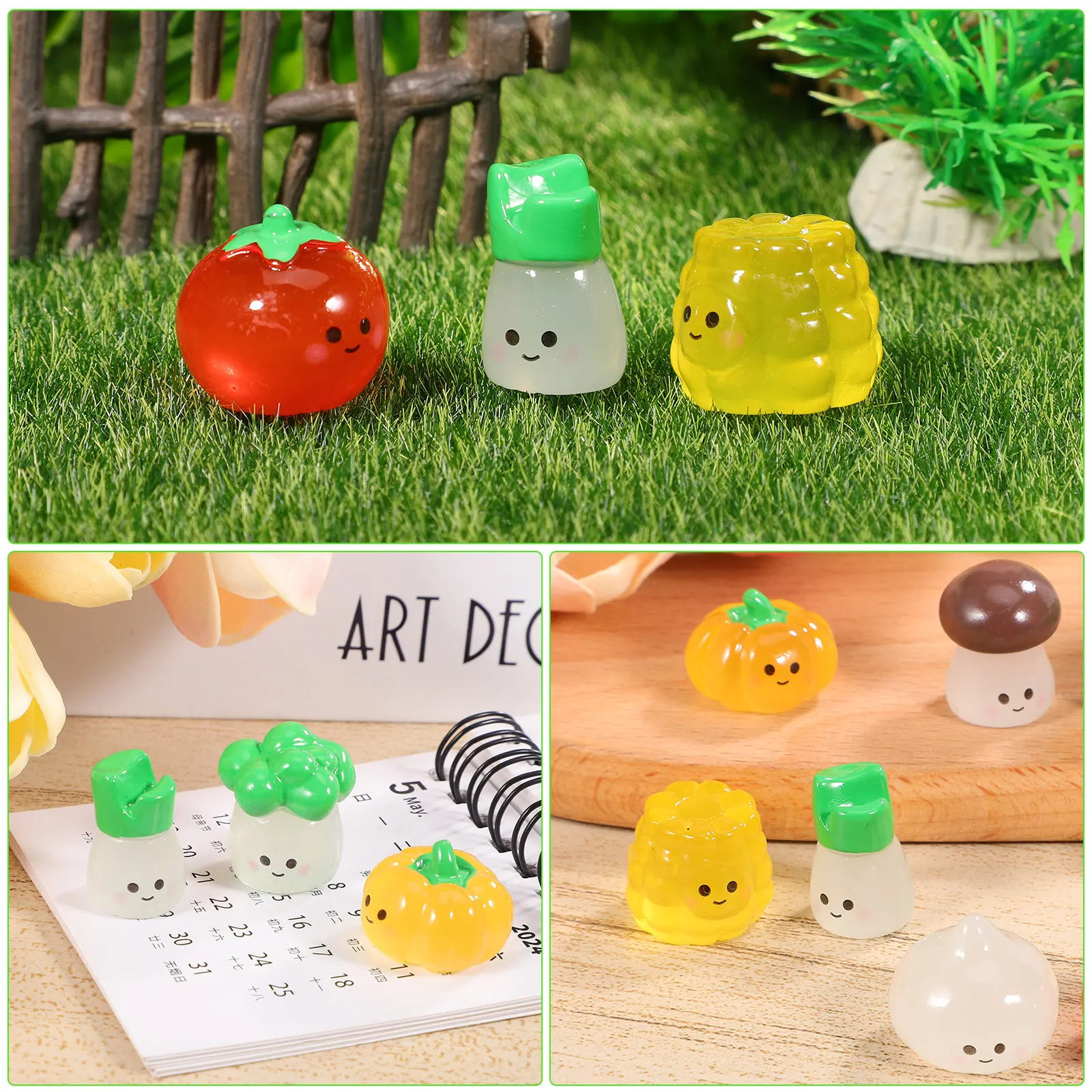 8 Pcs Mini Vegetables Glow in  - Bonsai Garden World review and price