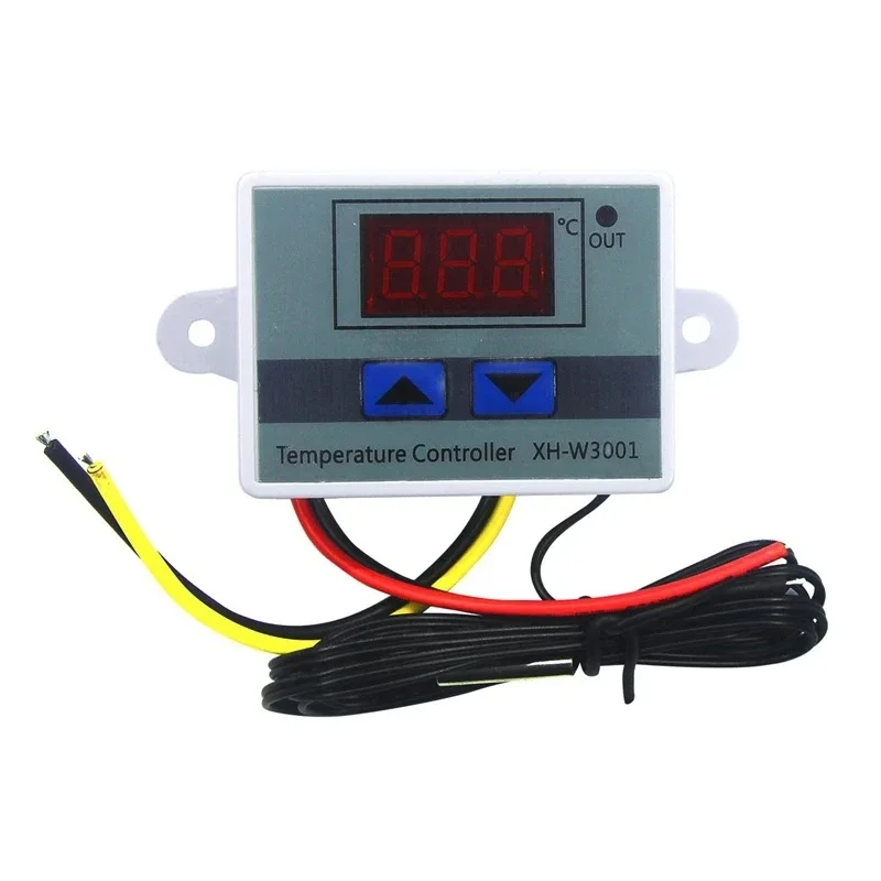 W3001 Digital Temperature Control Module with NTC Sensor Probe, Heating & Cooling Thermostat for Incubator, 12V/24V/220V
