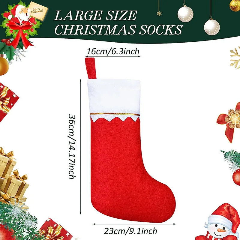 

Christmas Stocking Gift Bag, Red Stocking Non Woven Fabric, Christmas Party Decoration Supplies