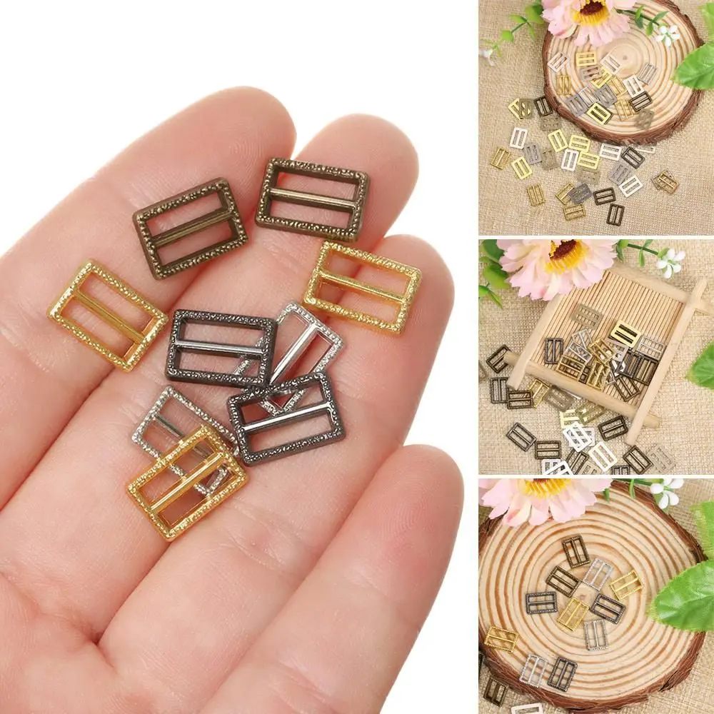 20/40pcs 3.5mm/9mm 4 Colors Mini Ultra-small  Bags Accessories Tri-glide Buckle Pattern Belt Buttons Diy Dolls Buckles