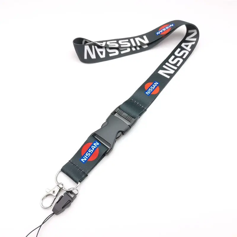 Lanyard Nylon Printing Emblem Style Black White Red Blue Keychain For Nissan X-Trail GTR Car Motorcycle Accessories Fashion Gift