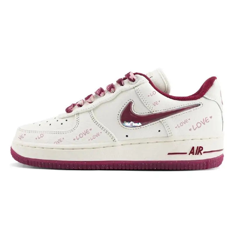 【Customize】Nike Air Force 1 Skateboarding Shoes Women's Low-top White/pink Sneakers shoes FZ5068-161