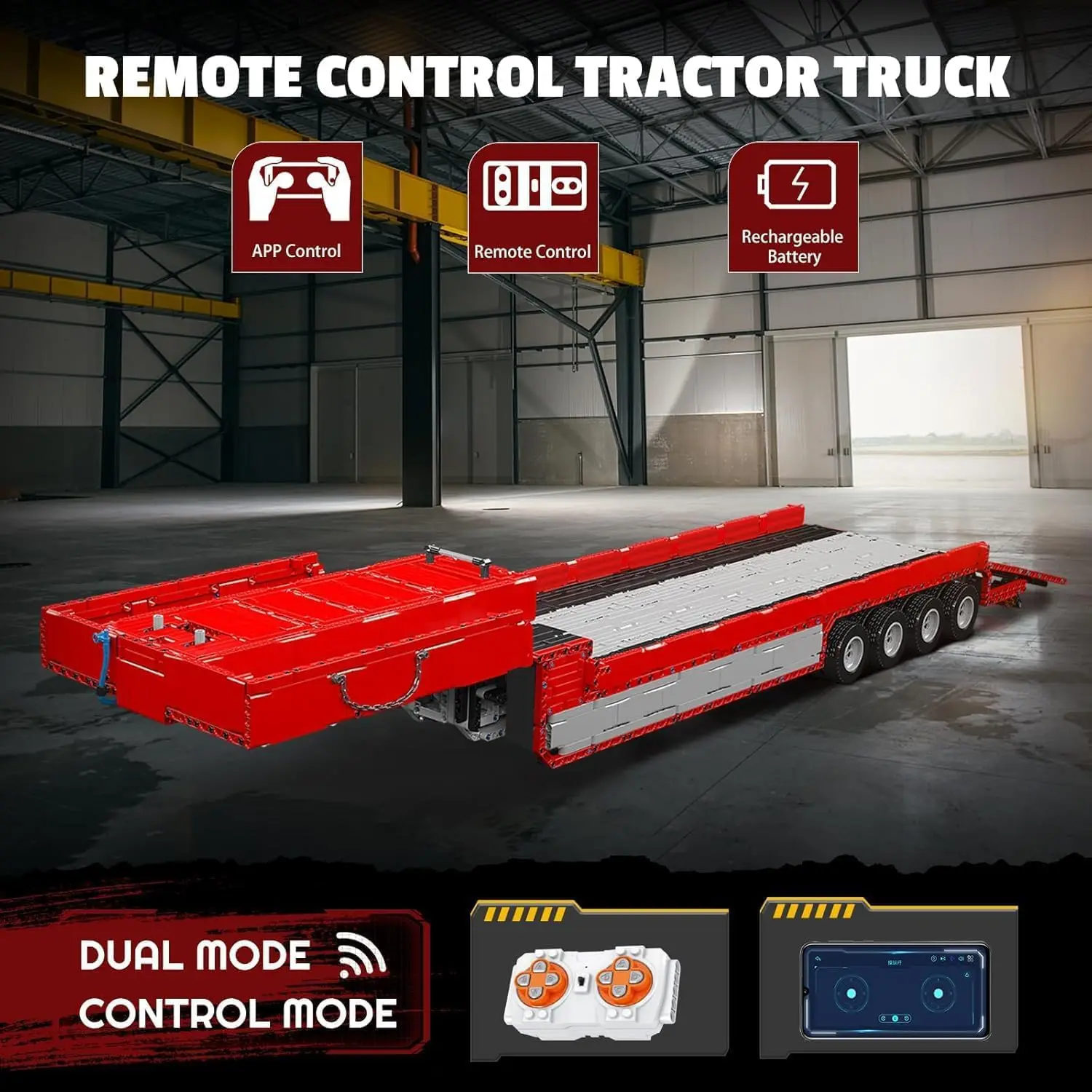 قوالب كينج ترايتر لبنات بناء جرار ، نموذج شاحنة ، طوب مجمعة تصنعها بنفسك ، مجموعة ألعاب تعليمية مبتكرة ، T MOC