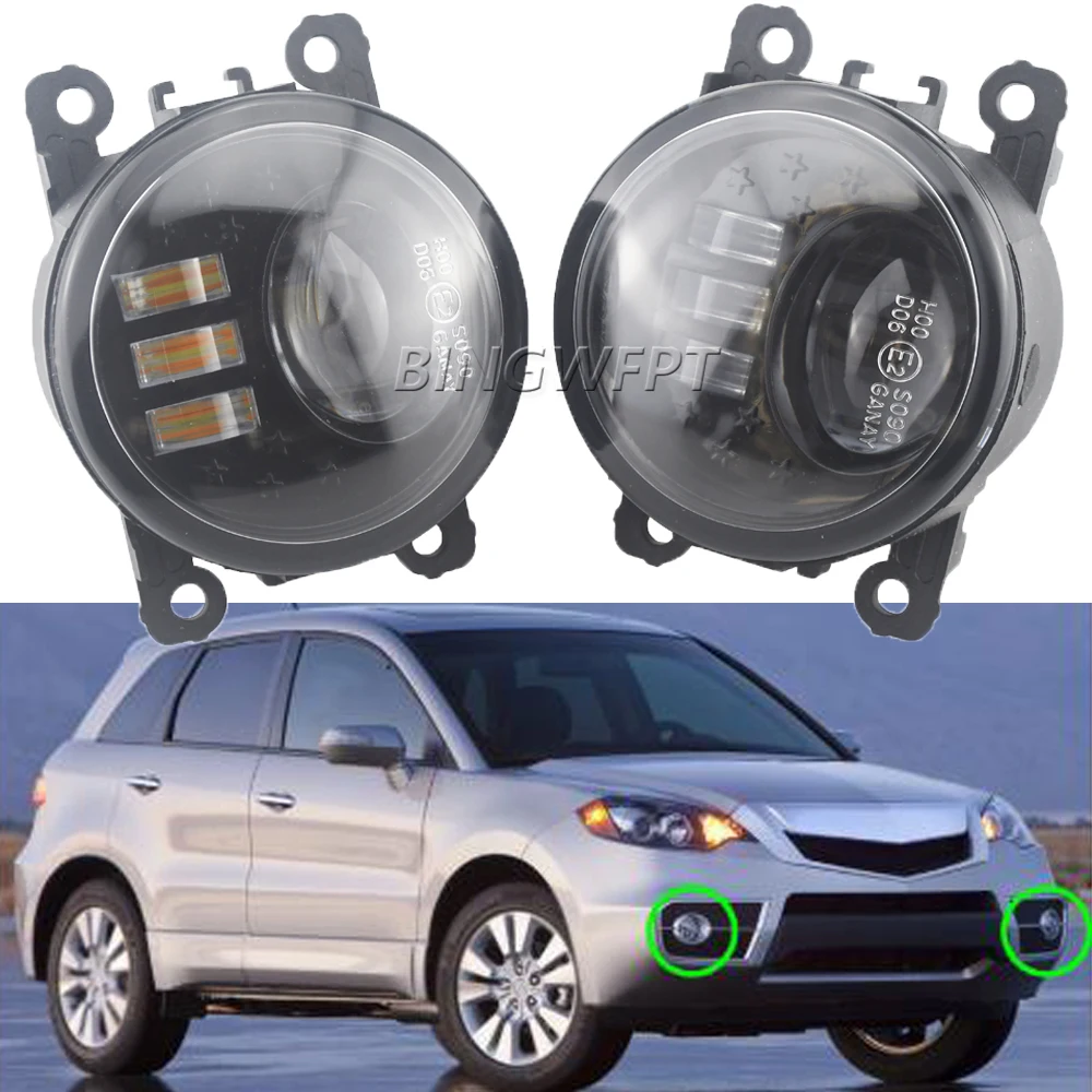 Car Front Fog Light Double LED Fog Lamp For Acura RDX TL TSX Honda Crosstour CR-V Pilot 2011 2012 2013 2014 Exterior Accessories