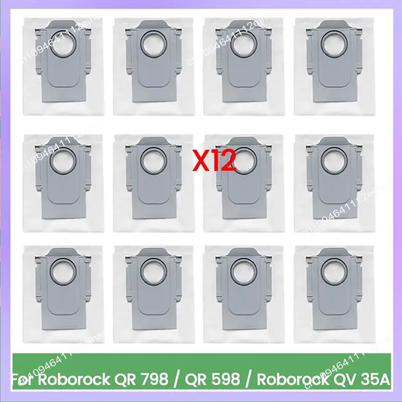 N83R استبدال أجزاء كيس لجميع الغبار ل Roborock QV 35A / QR 598 / QR 798 أجزاء المكنسة الكهربائية 12 قطعة