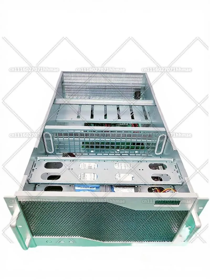 6U Industrial Control Chassis 12 Slot Multi GPU Dual ATX Power Supply 360 Water Cooling E-ATX Motherboard AI Server