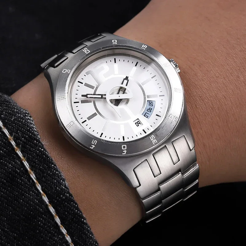 20 مم لساعة سواتش YTS401 YTS402 YTS403 YTS409 YTS713 YTB400 سلسلة ساعة معدنية نهاية منحنية إكسسوارات حزام ساعة من الفولاذ المقاوم للصدأ #3