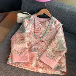 伝統的な中国のタングトップ、ボタンアップジャケット、絶妙な刺繍服、モダンなアウターウェア、秋と春