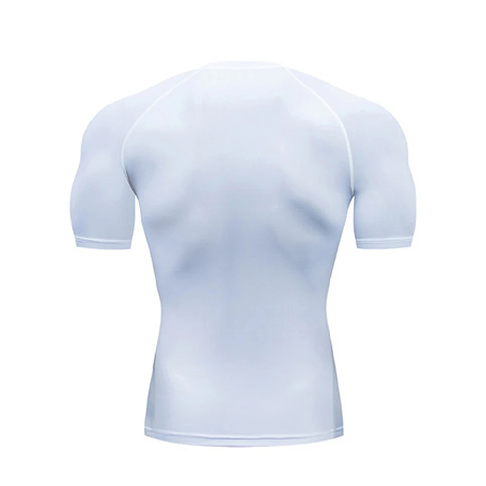 Men\'s Compression Shirt Fitness Sport Running Tight Gym T-Shirts Athletic Workout Quick Dry Tops Tee Summer Short Sleeve