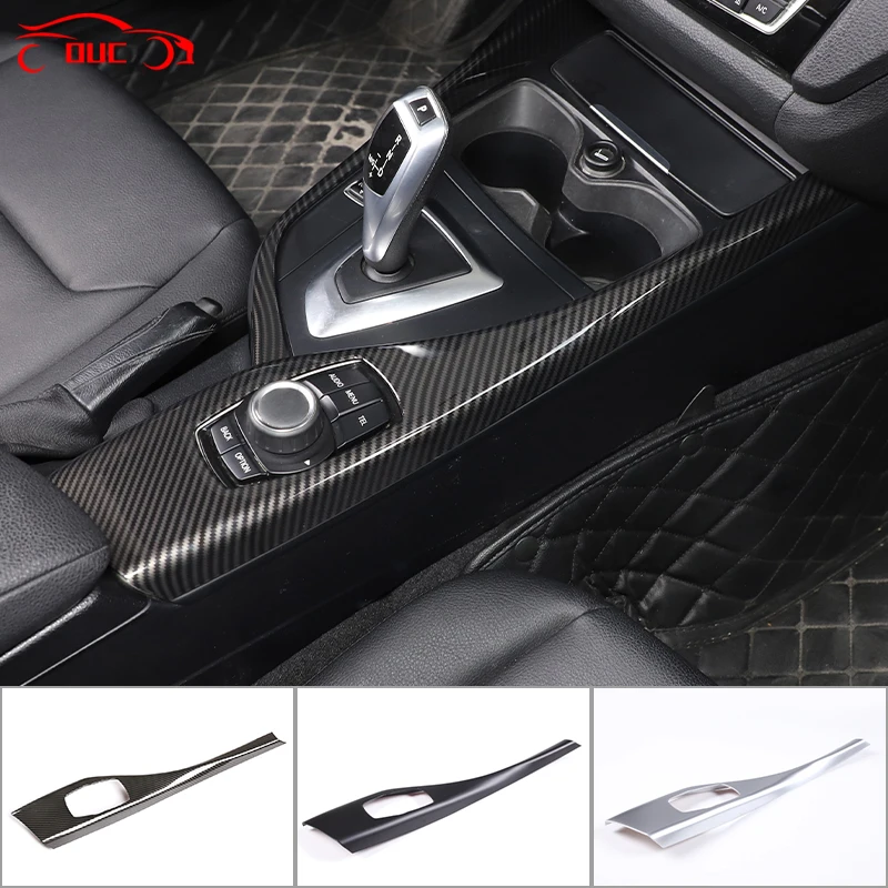 For BMW 1 2 Series F20 F21 F22 F23 116I 118I 2012-2019 ABS Carbon Fiber Multimedia Button Panel Cover Sticker Car Accessories