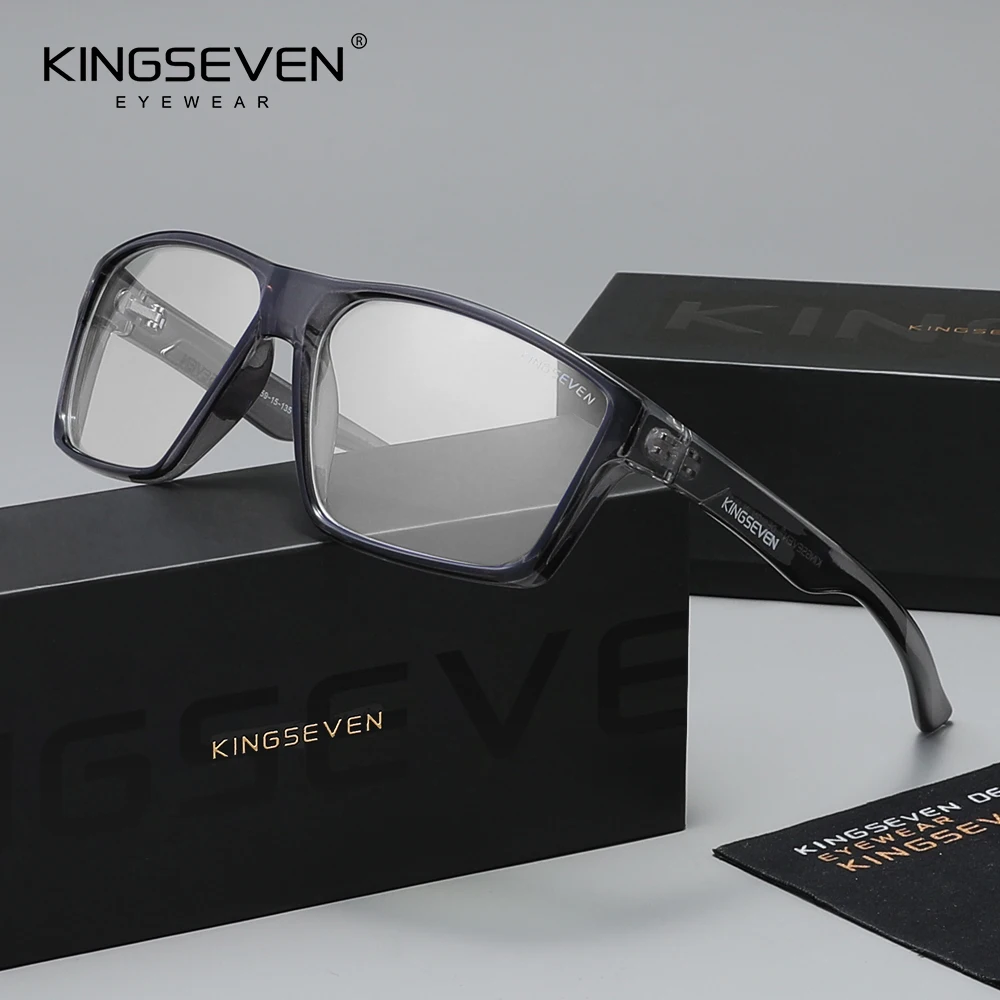 KINGSEVEN Classic Comfort Anti-Blue Ray Glasses Men/Women Computer Protective Fashion Rectangle Matte Frames Eyewear