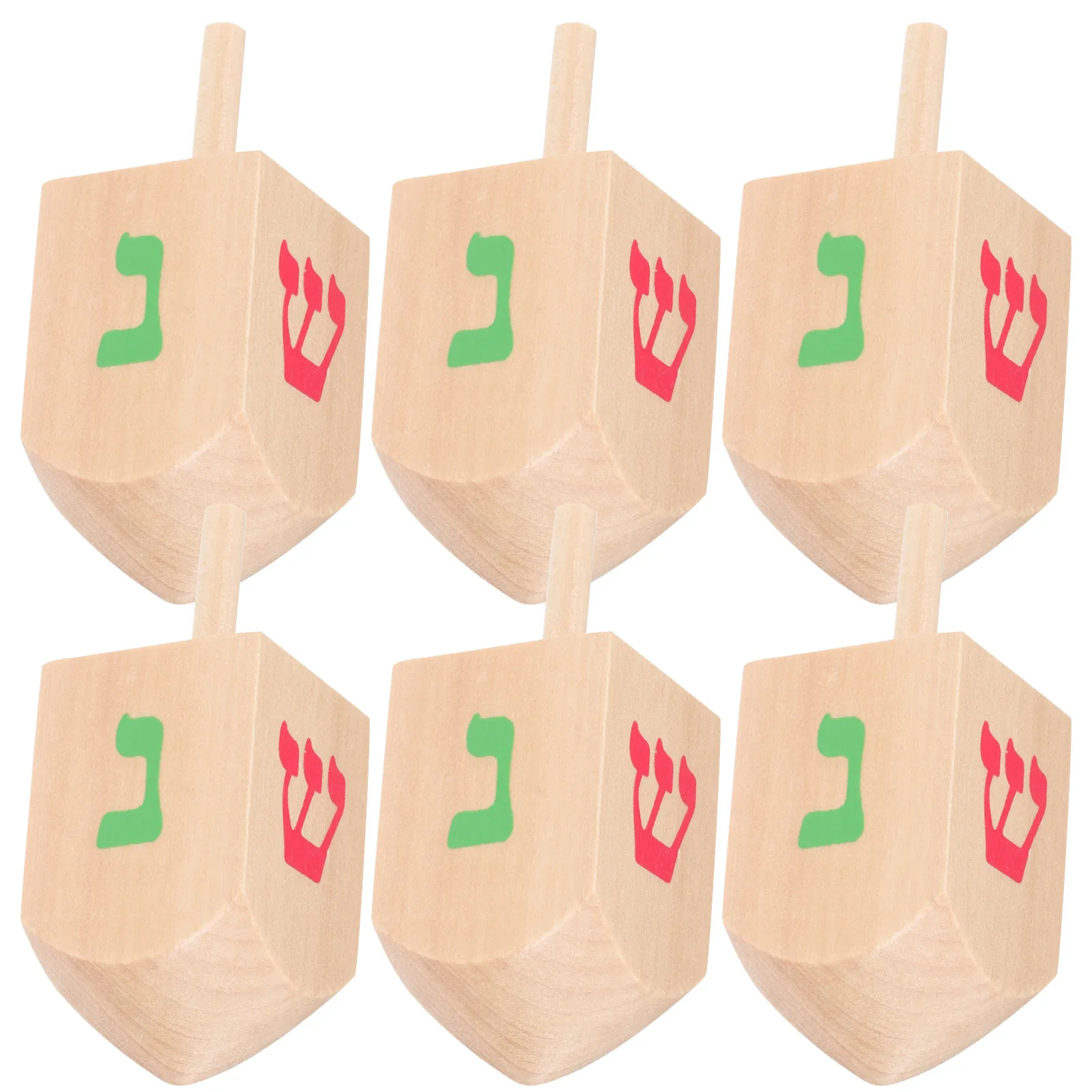 

6Pcs Wood Spinning Tops Premium Wooden Gyro Playthings for Toddlers Kids Hand Eye Coordination Fun Gifts Wood Spinning Tops