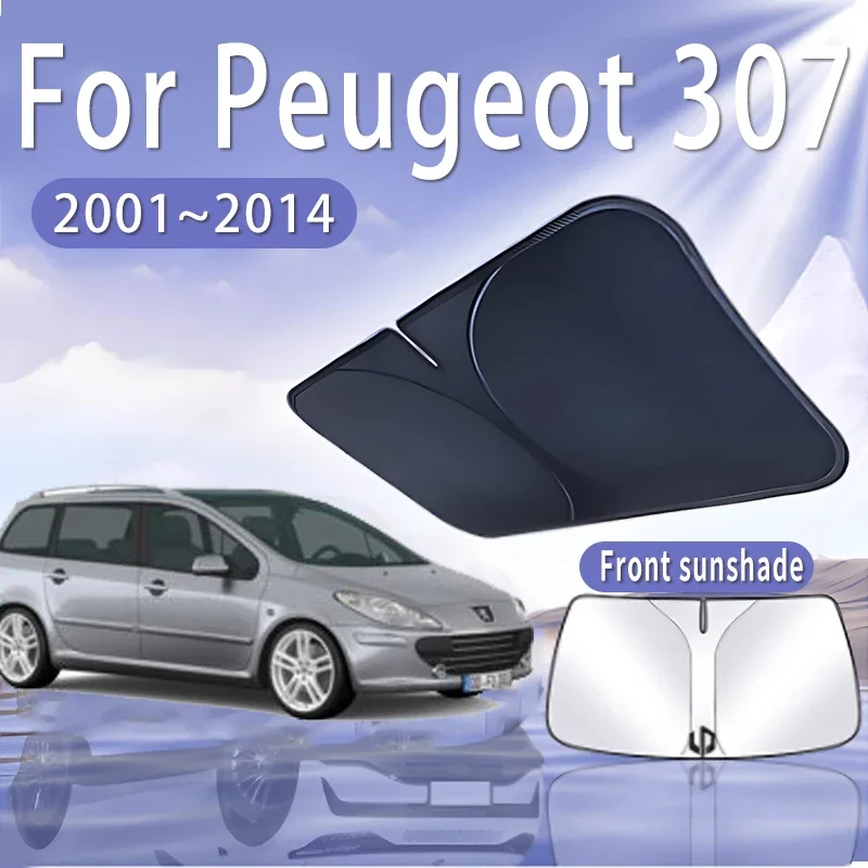 Car Sun Visor For Peugeot 307 2001~2014 2005 2006 2008 2010 Front Windshield Sunshade Heat Insulation Summer Auto Accessories