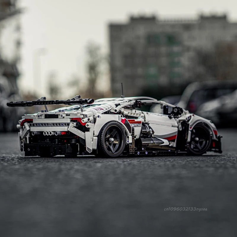 جديد MOC التقنية سوبر الرياضة سباق السيارات نموذج اللبنات GTE GT3 كتل المركبات الأطفال تجميعها اللعب هدايا عيد الميلاد #3