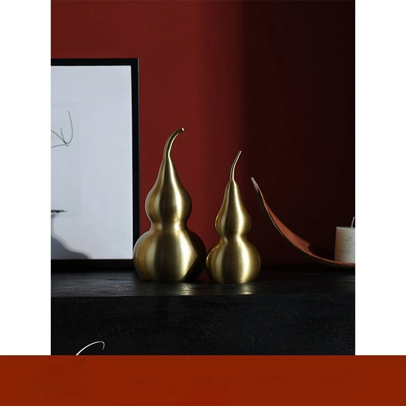 

Rich golden gourd, copper art delivery ornament, office desktop entrance decoration