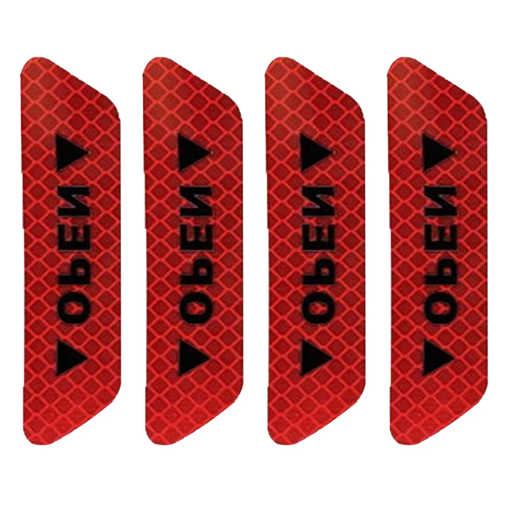 4Pcs/set Car Door Reflective Sticker Strips Safety Opening Warning Reflective Tape Car Accessories Interior Exterior Reflector