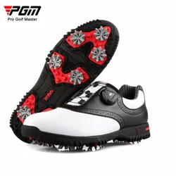 PGM Men Golf Shoes, Waterproof Sport Shoes,Rotating Buckles Sports Sneakers,Golf Sport Apparel,Anti-Slip Breathable Casual Shoes