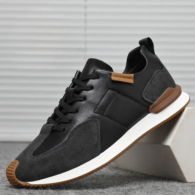 2024 Men's Breathable Summer Shoes Sport Casual Shoes Leather Small White Versatile Men's Footwear For Everyday Comfort