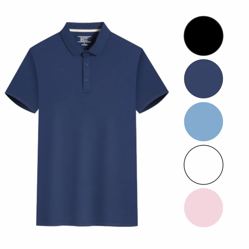 Summer Fashion Leisure Comfortable Soft Breathable 2024 New 5 Color Short-sleeved Polo Team Uniform