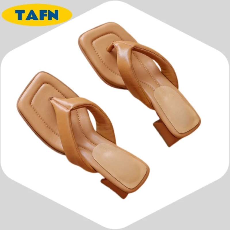 Sandalias de tacón alto, sandalias anatómicas simples a la moda que combinan con todo, para días informales, sandalias de playa con suave AF506