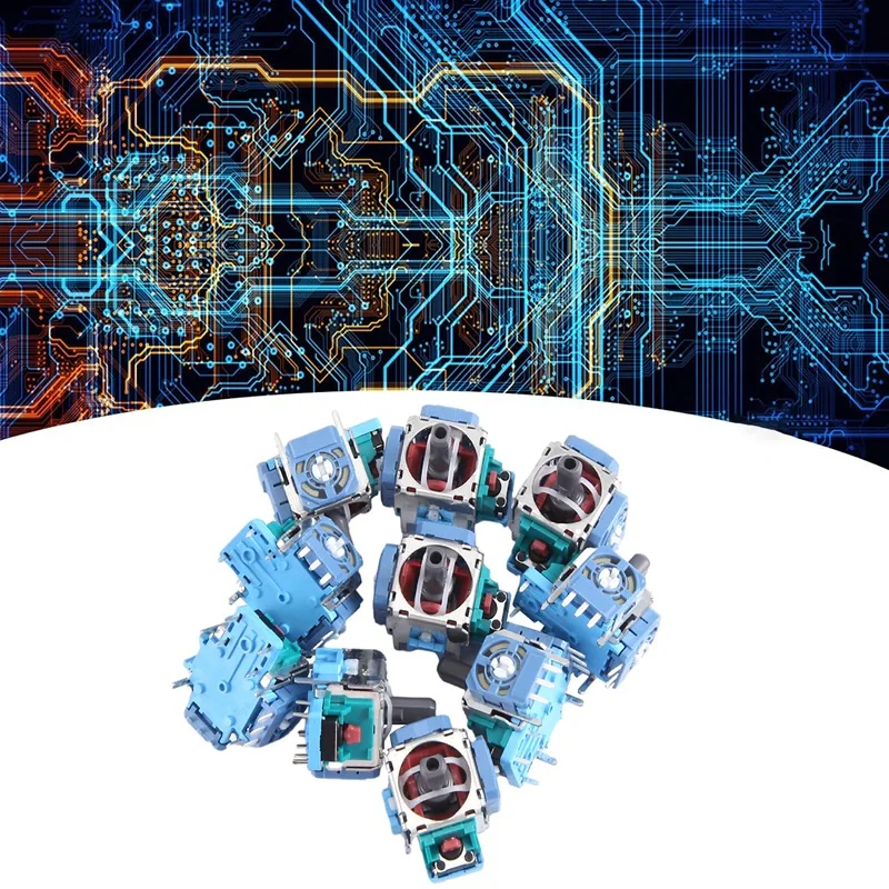 وحدة عصا التحكم ثلاثية الأبعاد للتحكم في ألعاب PS4 ، عصا التحكم تهتز ، إصلاح الجهد ، قطع الغيار ، 10 قطعة