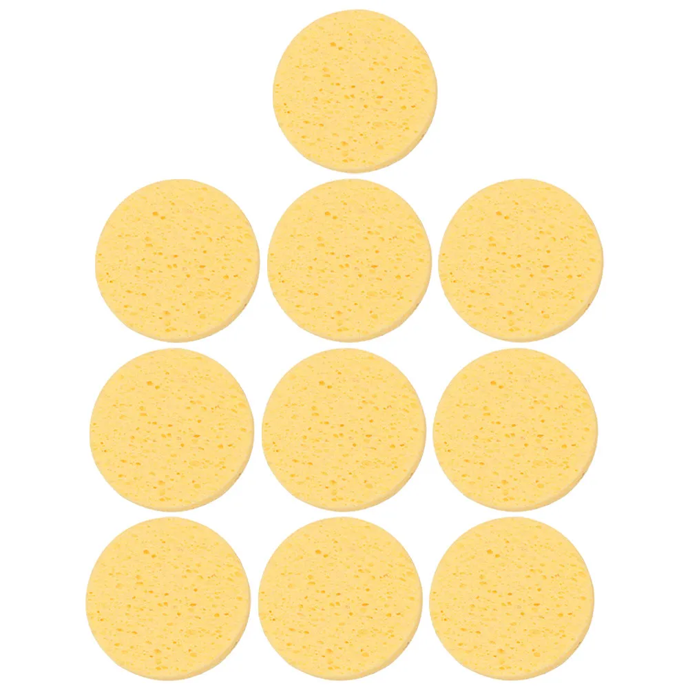10Pcs Round Facial Cleansing Sponge Natural Cellulose Makeup Removal Sponge Gentle Exfoliator for Face Washing Sensitive Skin view 6