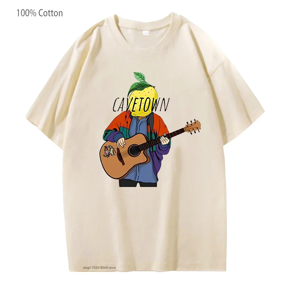 Cavetown T-Shirts Music Singer Lemon Boy Print Tshirt 100% Cotton Summer Kawaii Tops Women Short Sleeve Clothes Streetwear Men