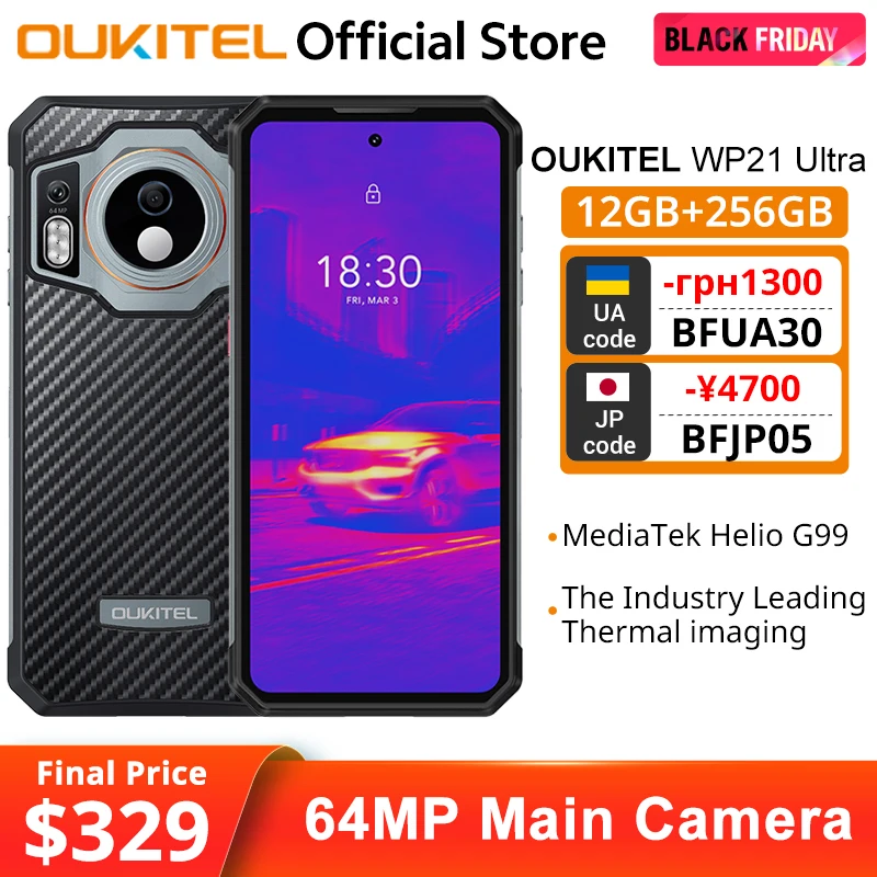 Oukitel WP21 Ultra Rugged Smartphone 9800mAh 6.78